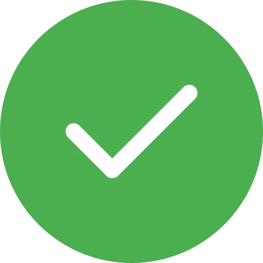 Check mark indicator