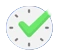 Clock with checkmark